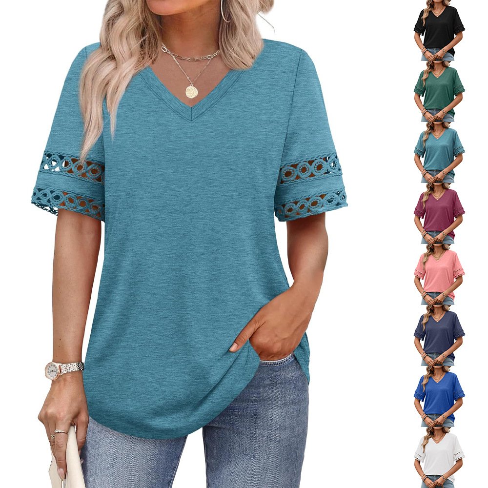 Elegant Loose Fit V-Neck Top for Women