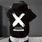 Stay Cool in Style with Letter-Print Hoodie