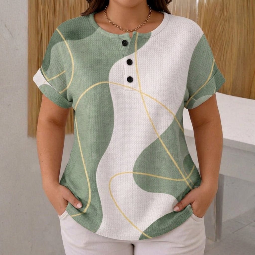Casual Loose-fit Women's Printed Short-sleeve Shirts
