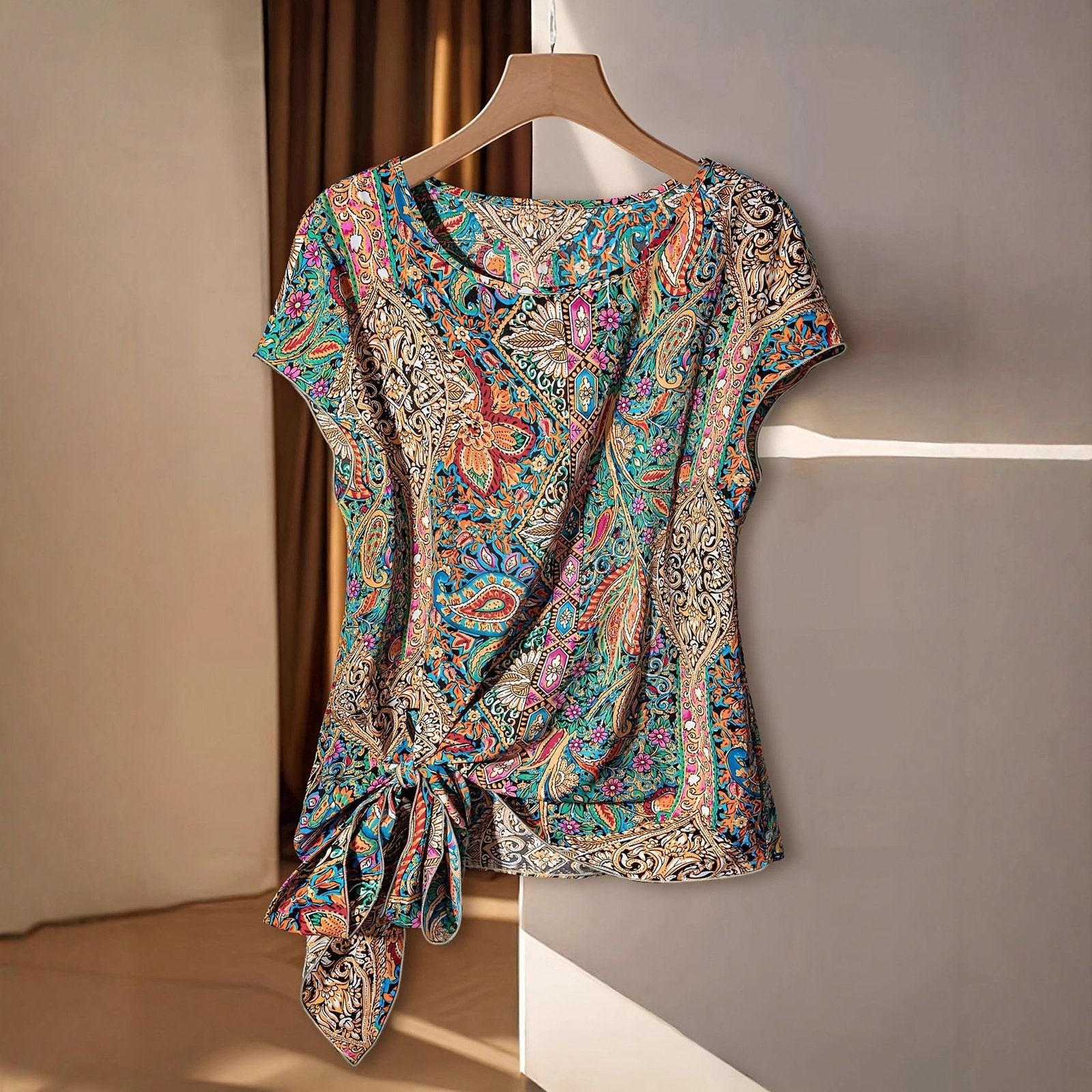 Floral Print Short-Sleeve Women's T-Shirt