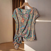Floral Print Short-Sleeve Women's T-Shirt