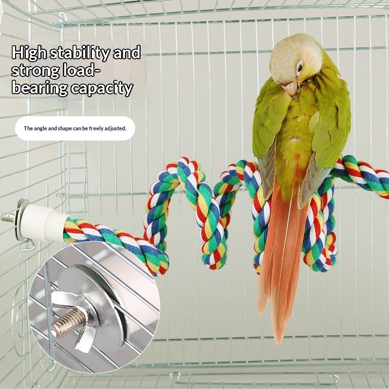 Parrot Climbing Ropes for Small Medium Large Birds - Cotton Rope Swings