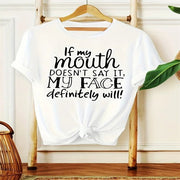 Plus-Size Crew Neck Graphic Tee for Women