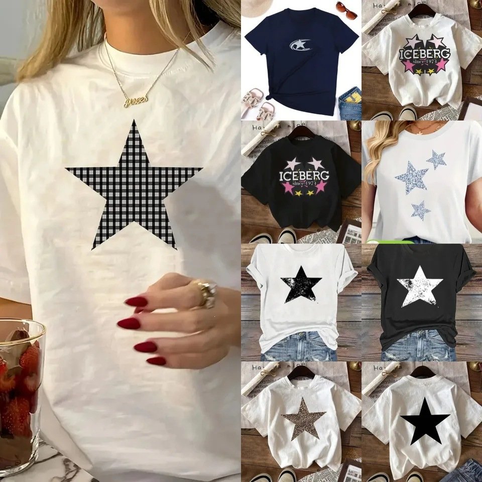 Women's Fashion Printed Crew Neck Tee