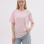 Loose Fit Floral Short Sleeve Top for Women