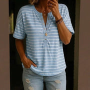 Casual Button-front Top with Sweet Style
