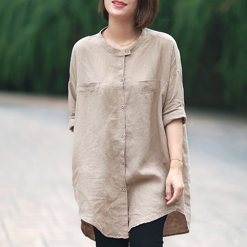 Plus-Size Loose-Fitting Blouse for Women