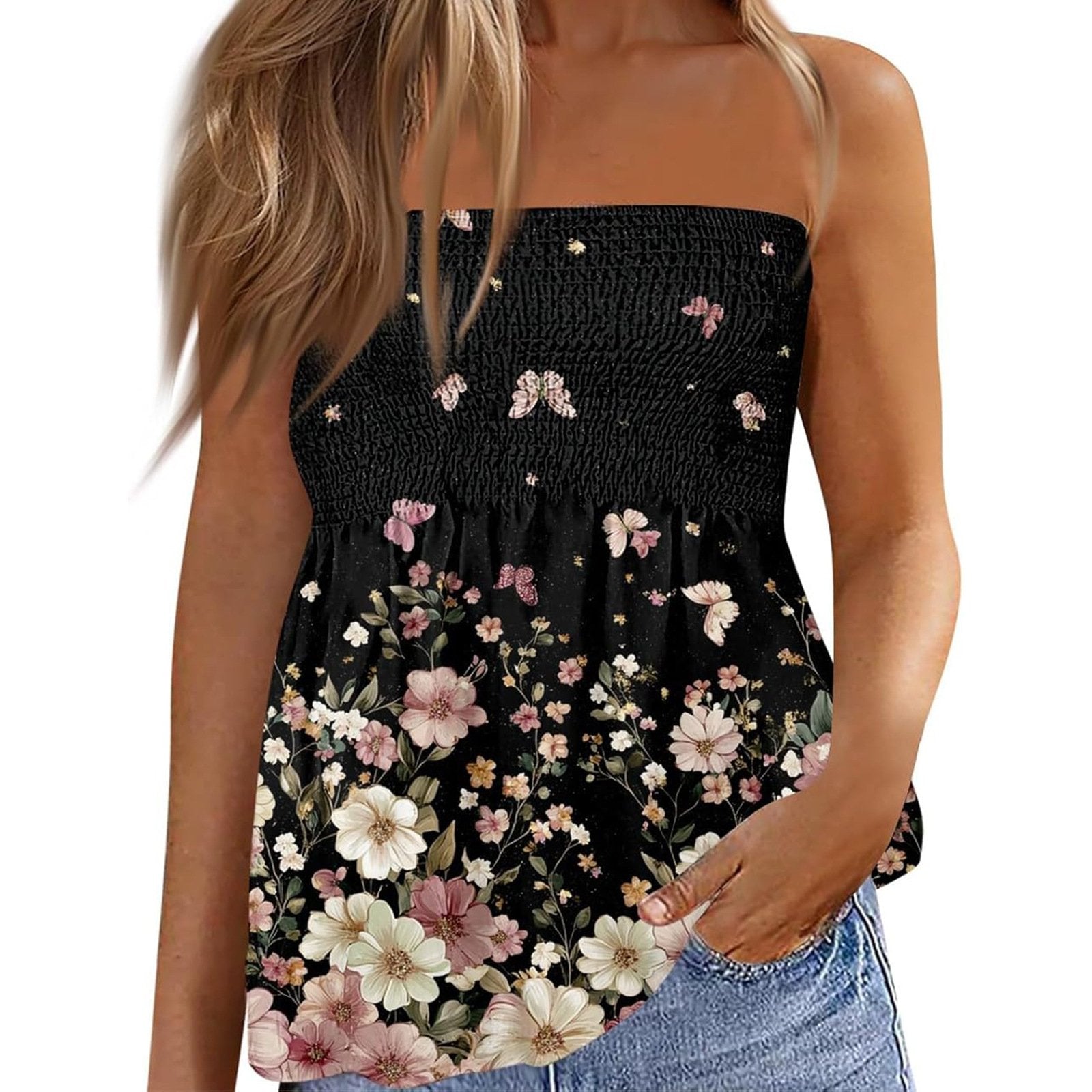 Casual Strapless Tube Top for Women