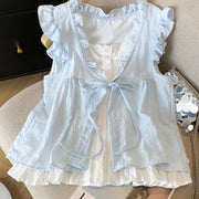 Flowy Loose-fit Puff-sleeve Shirt