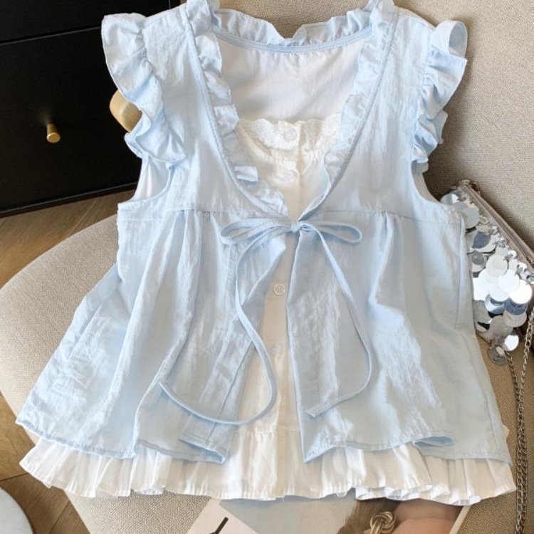 Flowy Loose-fit Puff-sleeve Shirt