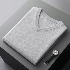 Women's Loose Fit V-Neck Sleeveless Wool Sweater