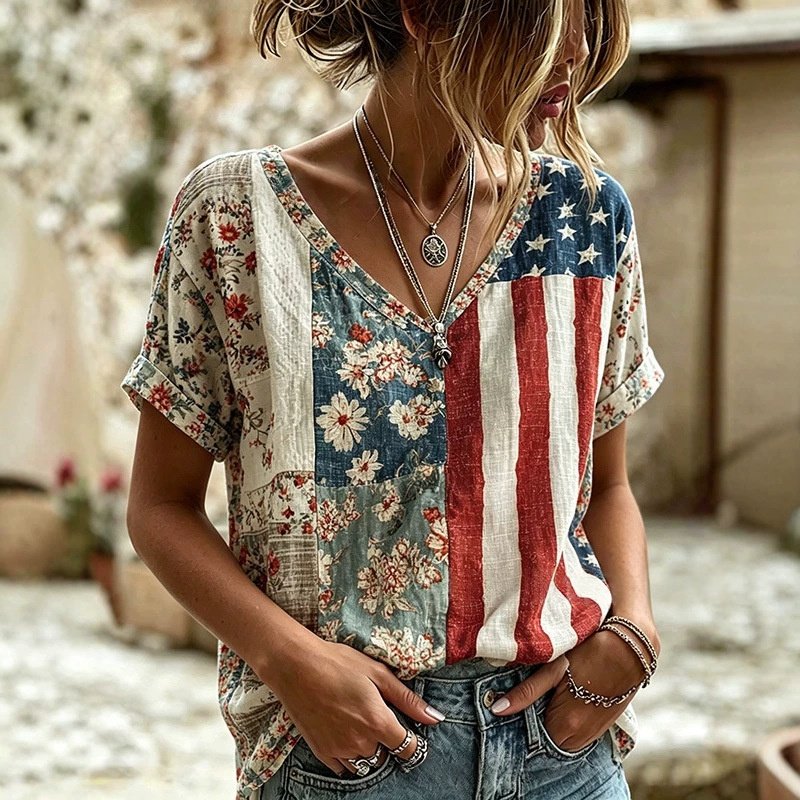 Fashionable 3D Print T-Shirt for Women