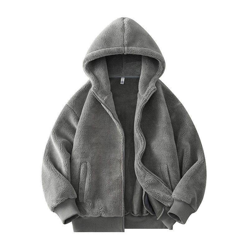 Stay Warm & Stylish Zip-Up Fleece Cardigan