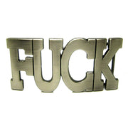 Elegant English Letter Gunmetal Belt Buckle