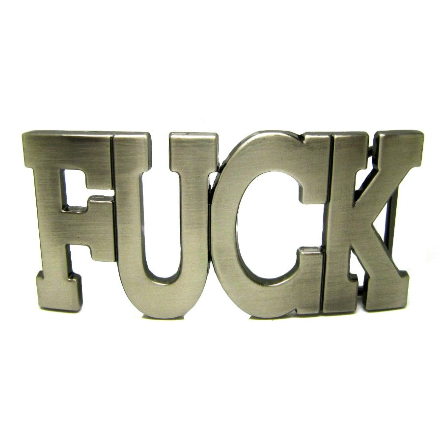 Elegant English Letter Gunmetal Belt Buckle