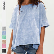 Loose-fit Short-sleeve Top for Women - Casual Streetwear