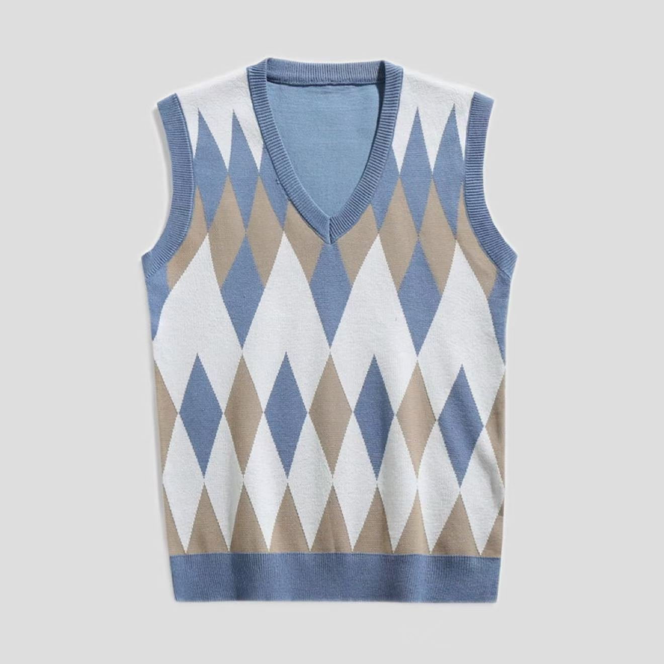 Men's Slim Fit V-Neck Knitted Vest