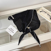 Add Polka Dot Style to Your Outfit with Our Silk Scarf