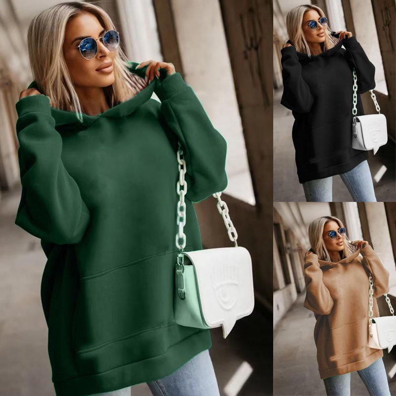 Cozy Loose-Fitting Hooded Sweatshirt for Women