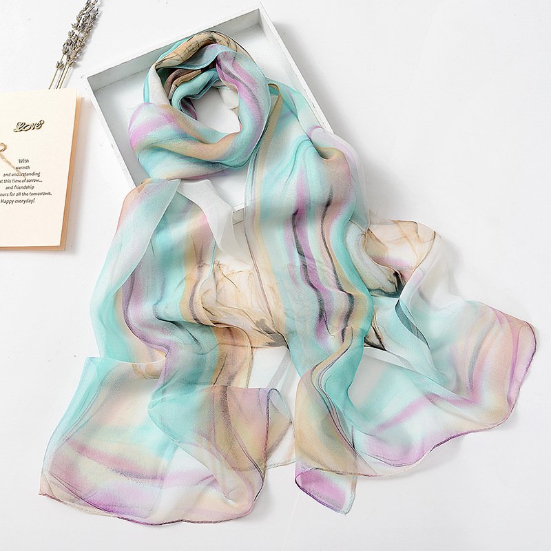 Thin Silk Scarf Set, 20+ Color Options