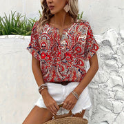 V-Neck Off-Shoulder Top