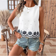 Embroidered Vest Top