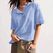 Loose Fit Patchwork T-Shirt for Women