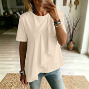 Asymmetrical Ruffled Hem Loose Top for Women
