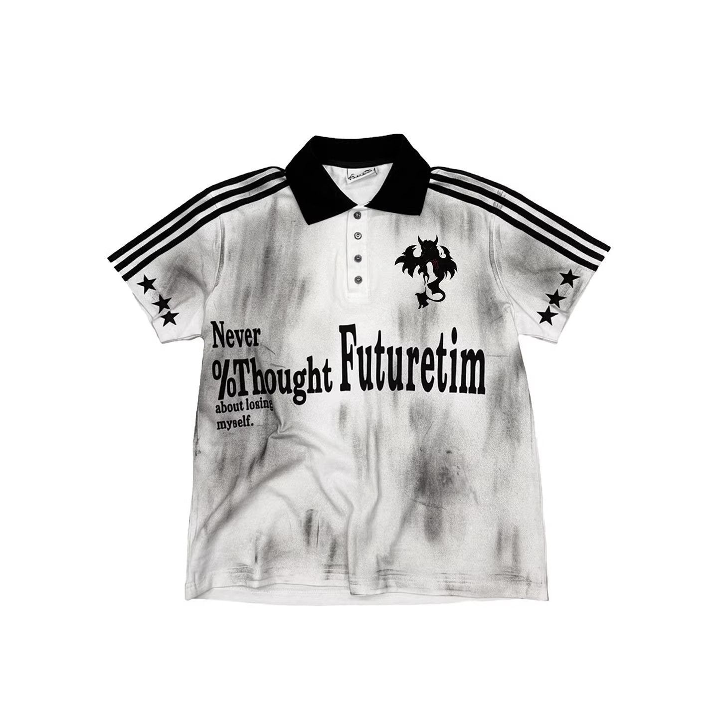 Punk Rock Striped Slim-fit Tee