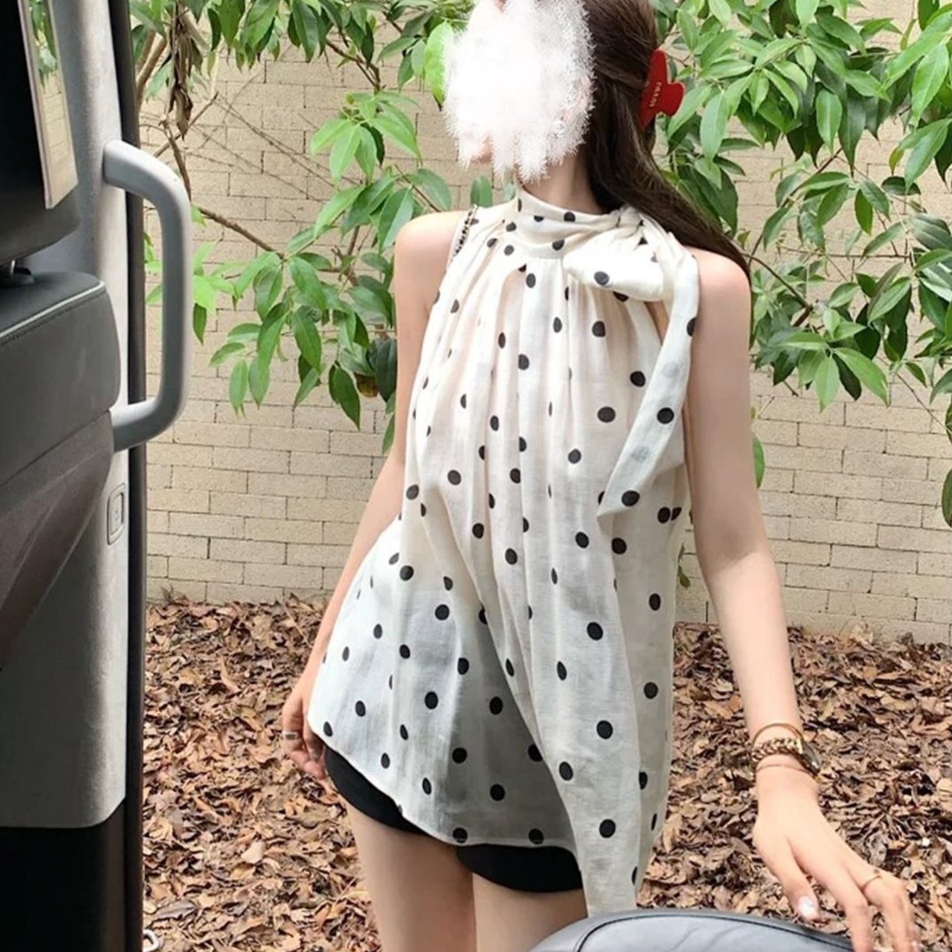 Polka Dot Halter Top for Women