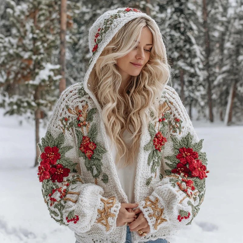 Women's 3D Effect Long Sleeve Sweater for Autumn and Winter
