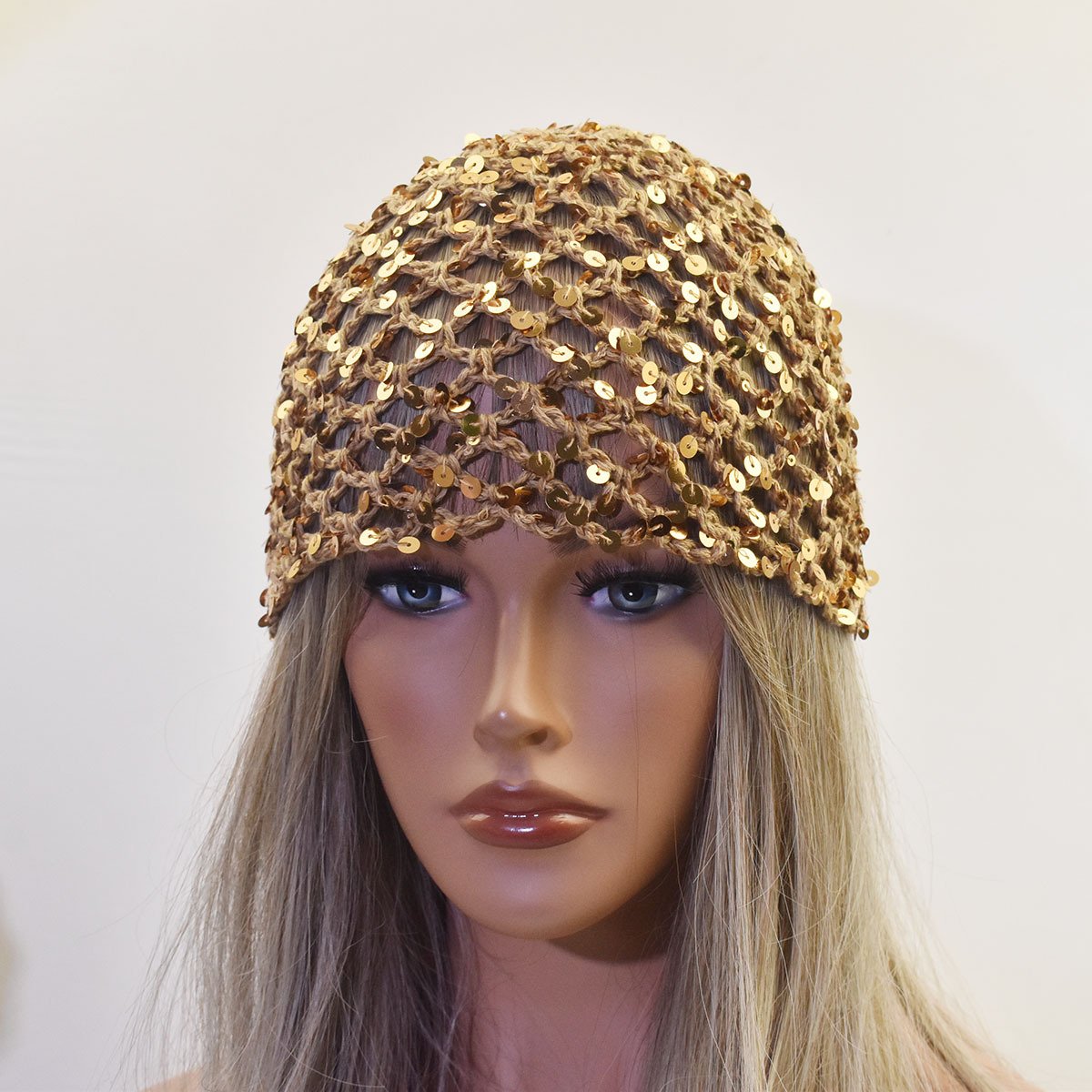Solid Color Fishnet Hair-tie Head Cap