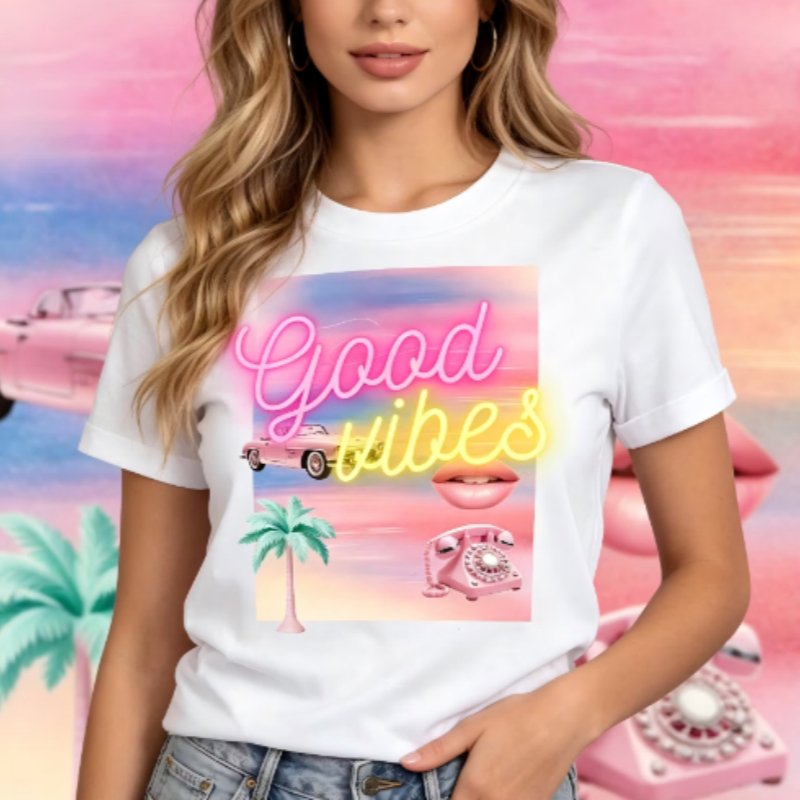 80s Retro Vaporwave Graphic Tee for Women