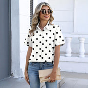 Polka Dot Women's Short Sleeve Shirt