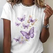 Women's Short-Sleeve 3D Digital Print T-Shirt