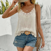 Sexy Solid White Camisole Top for Women