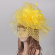 Dazzling Tea Party Veil Feather Headpiece