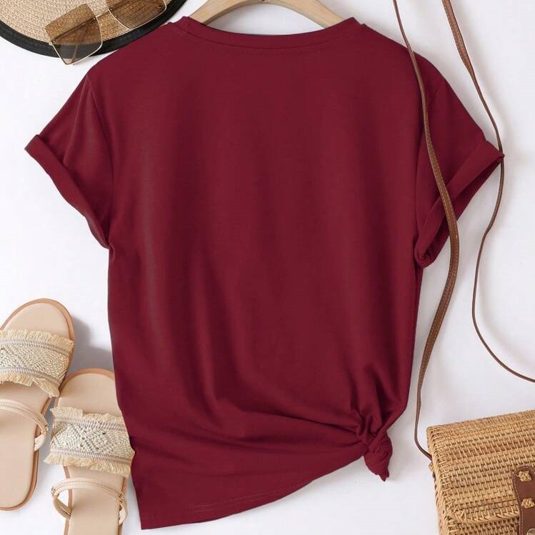 Celebrity-Inspired Short-Sleeve Tee for Women