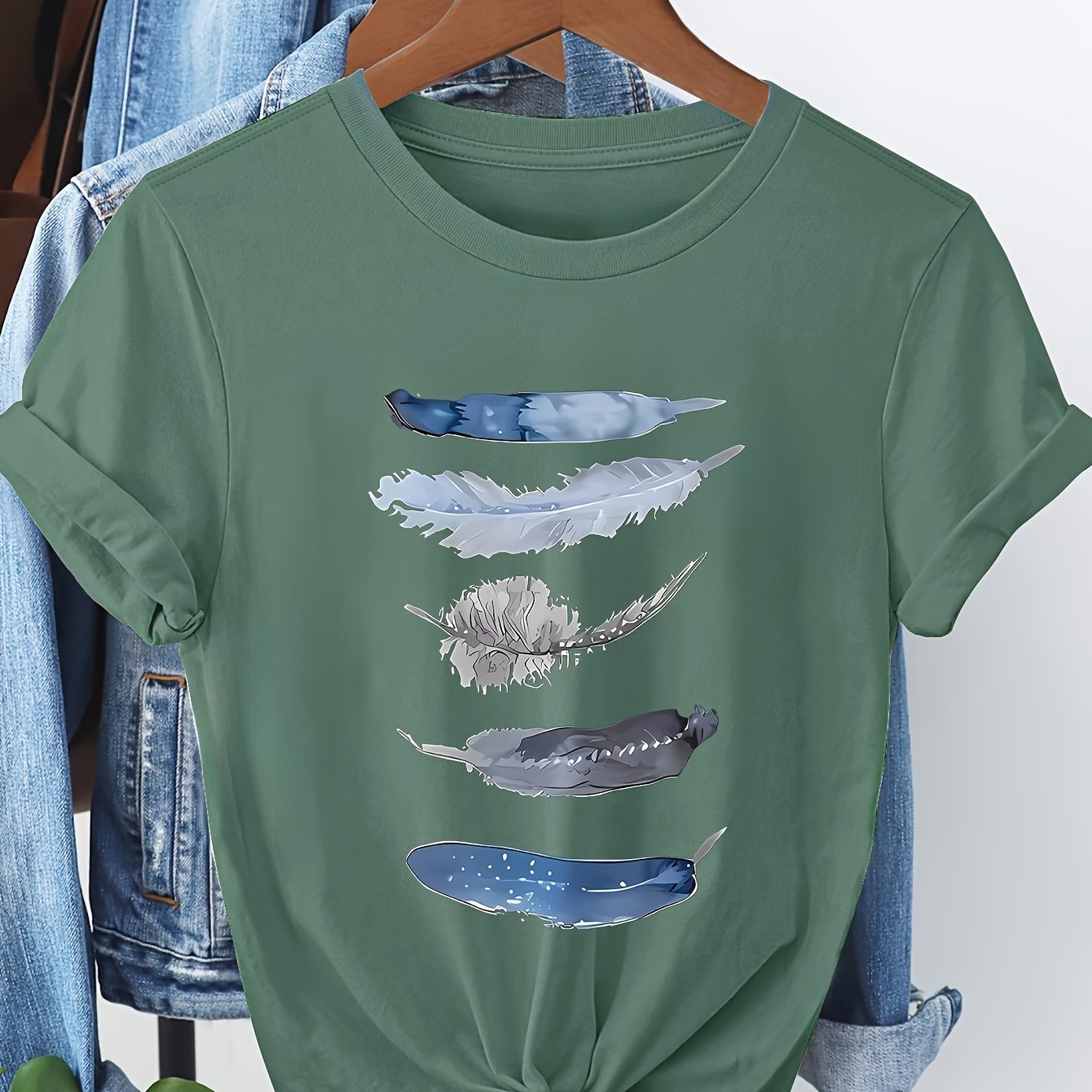Casual Art-Print Tee for Women