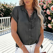 Casual V Neck Denim Cardigan for Women