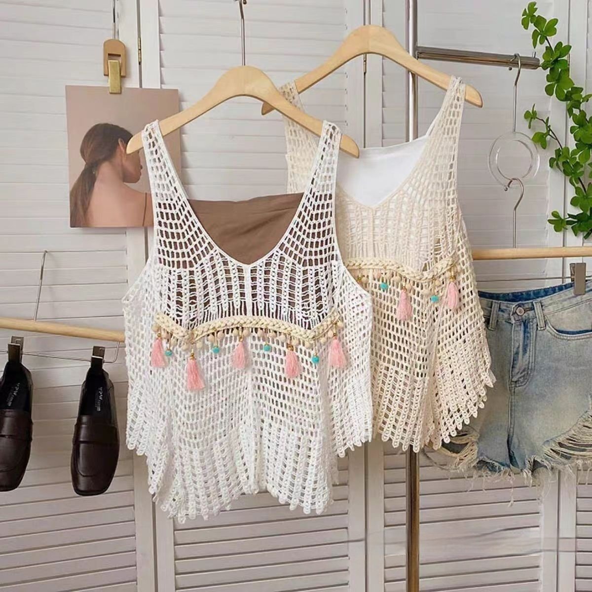 Retro Crochet Knit Vest for Women