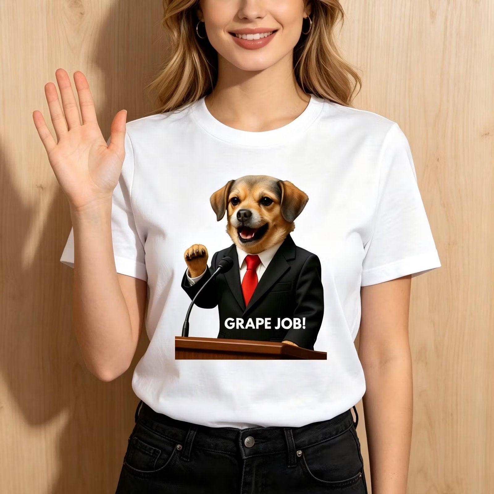 Funny Meme Dog Graphic Tee for Women