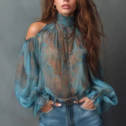 Floral Patchwork Blouse for Women