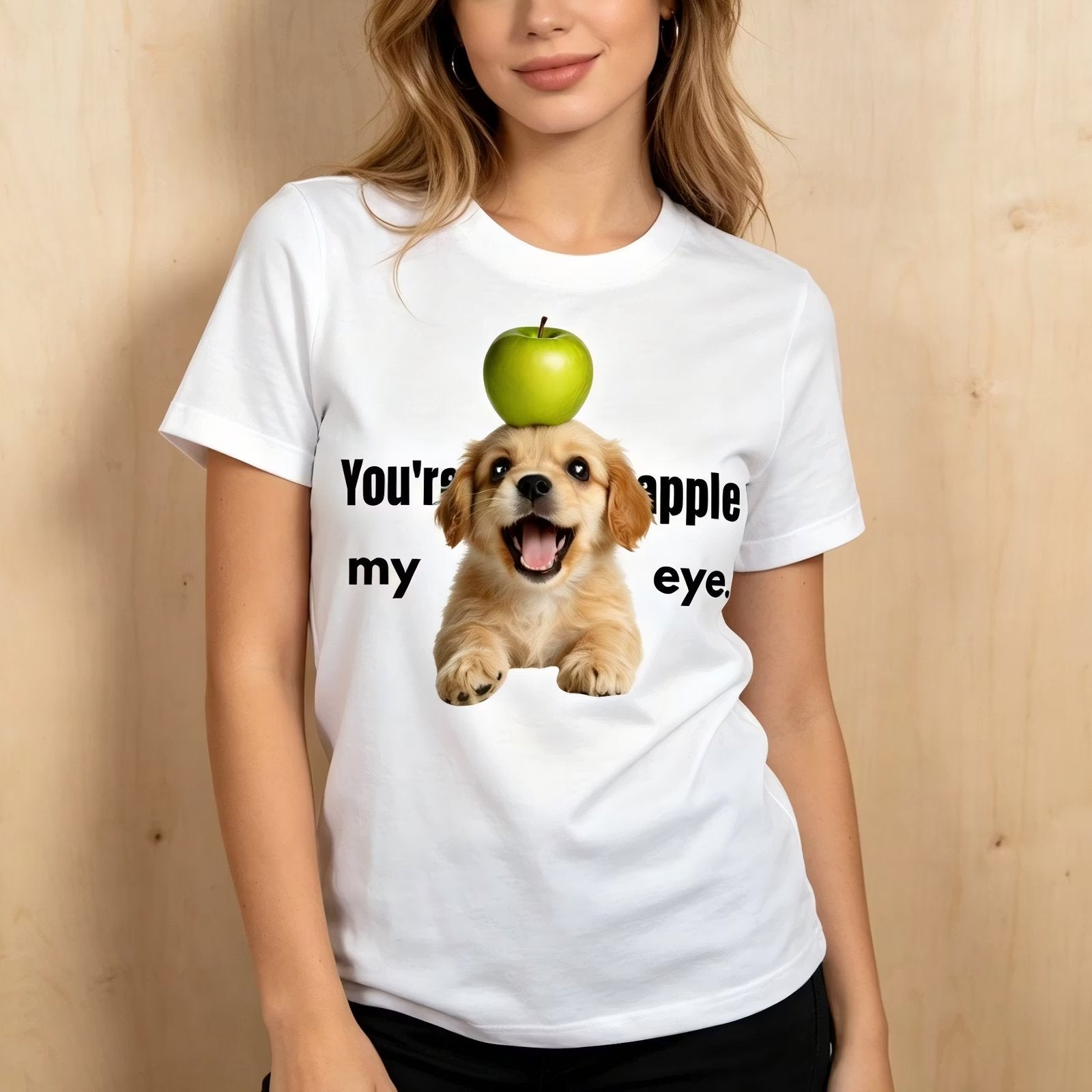 Funny Dog Graphic Tee for Women - Soft Cotton & Cute Design