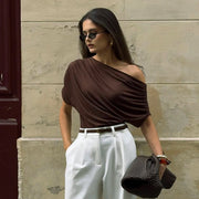 Elegant Off-Shoulder T-Shirt Top for Women