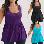 Plus-Size Women's Casual Patchwork Top