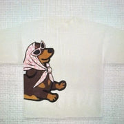 Retro Dachshund Print Loose Fit Tee for Women