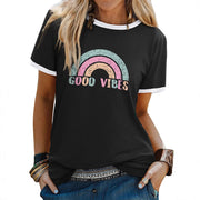 Casual Women's Print Short Sleeve Tops