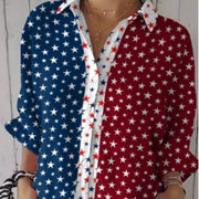 Women's 3D Digital Print Long Sleeve Shirt