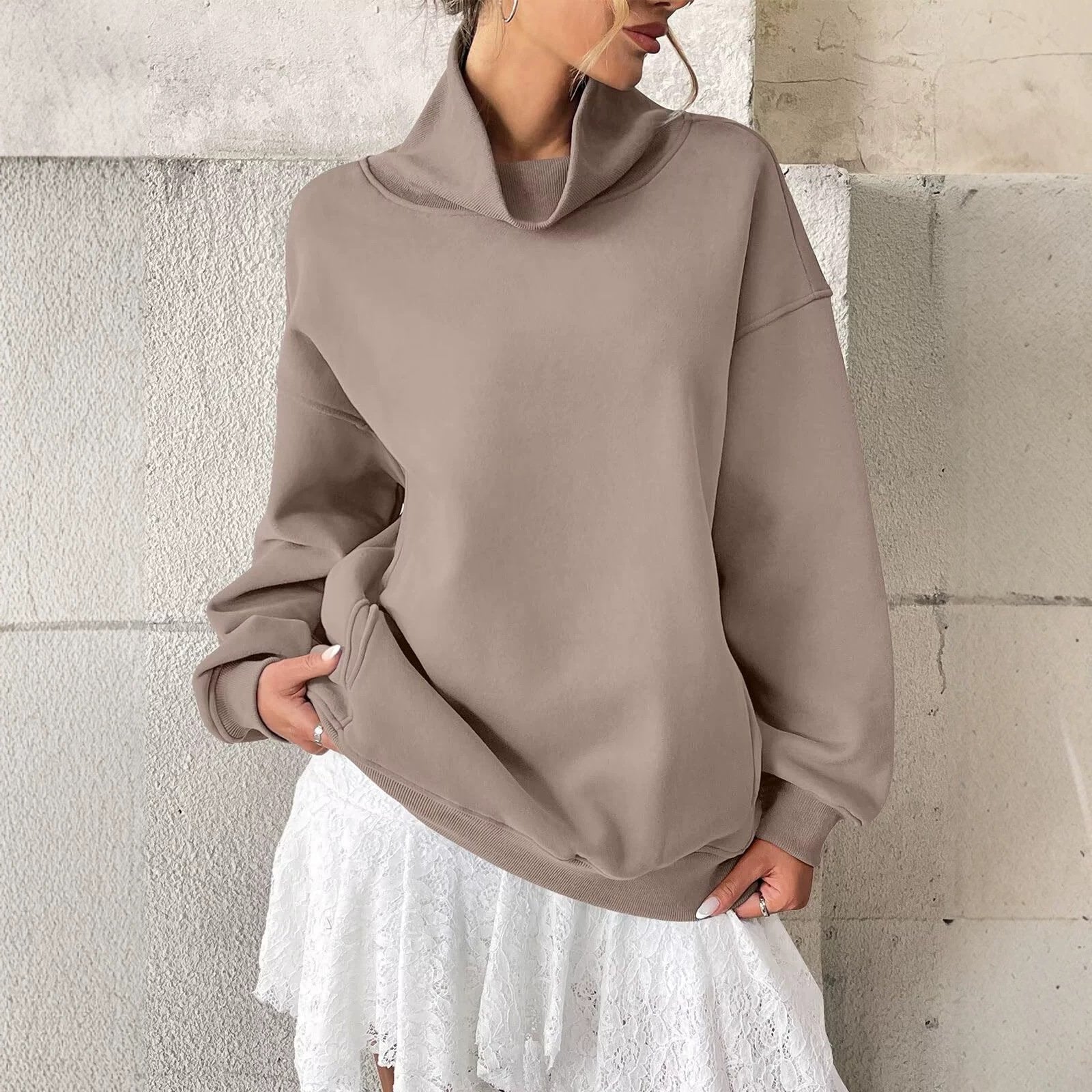 Cozy Women's Turtleneck Sweatshirt
